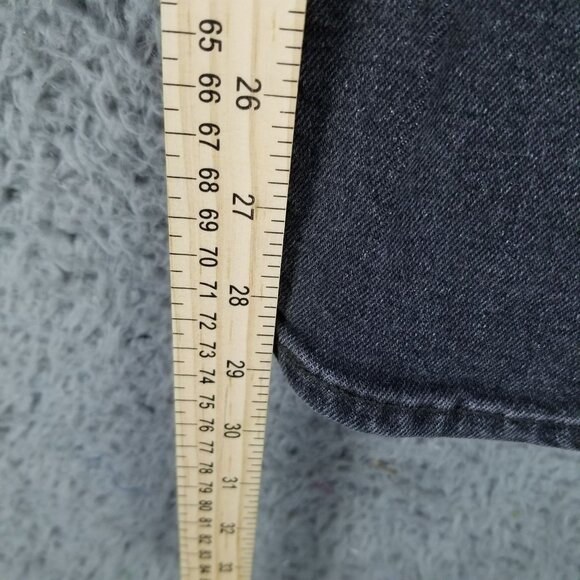 Levis Jeans Womens 29 711 Faded Black Stretch Distressed Low Rise Skinny - Picture 10 of 16